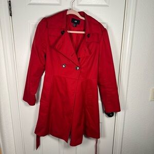 H&M Vibrant Red Trench Coat